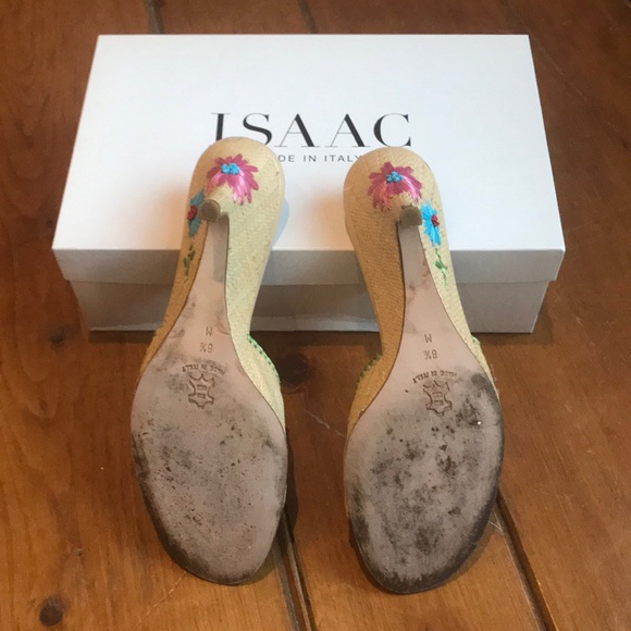 ISAAC Tavia Straw/ nude sandals - Picture 5 of 6